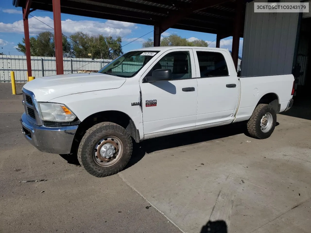 2012 Dodge Ram 2500 St VIN: 3C6TD5CT1CG243179 Lot: 72475764