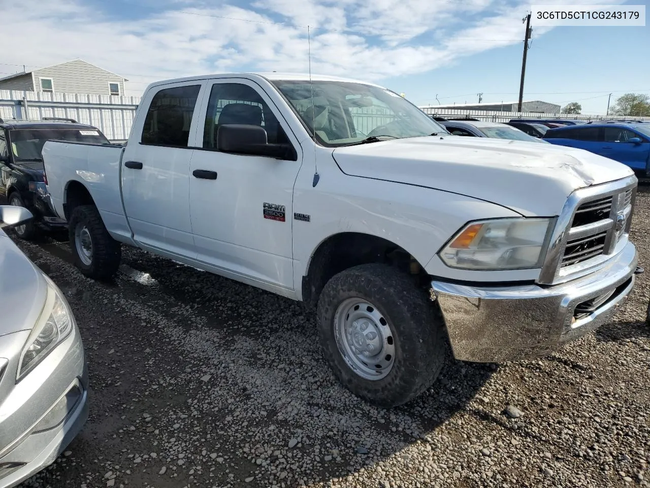 2012 Dodge Ram 2500 St VIN: 3C6TD5CT1CG243179 Lot: 72475764