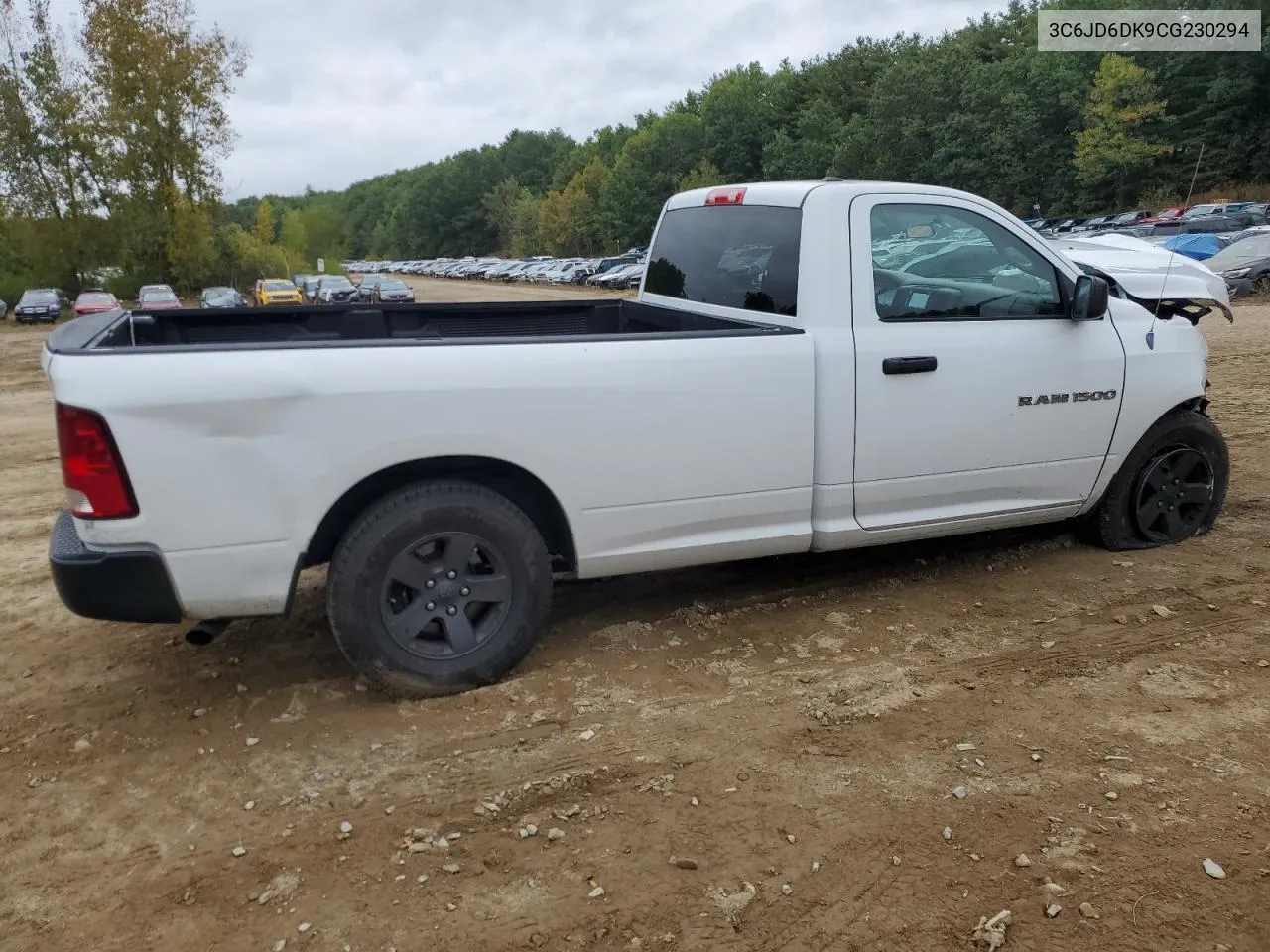 2012 Dodge Ram 1500 St VIN: 3C6JD6DK9CG230294 Lot: 72832804