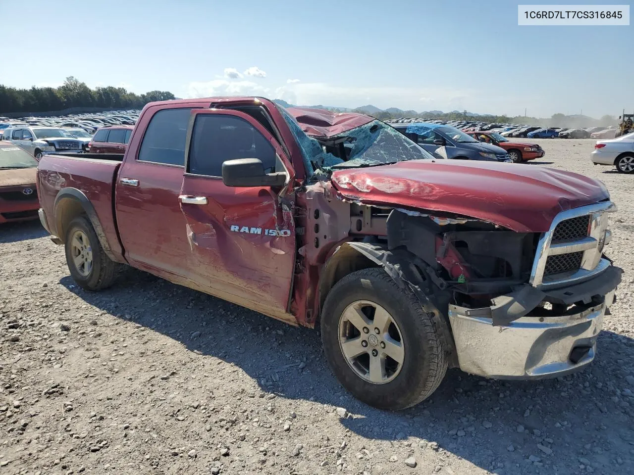 2012 Dodge Ram 1500 Slt VIN: 1C6RD7LT7CS316845 Lot: 73859534