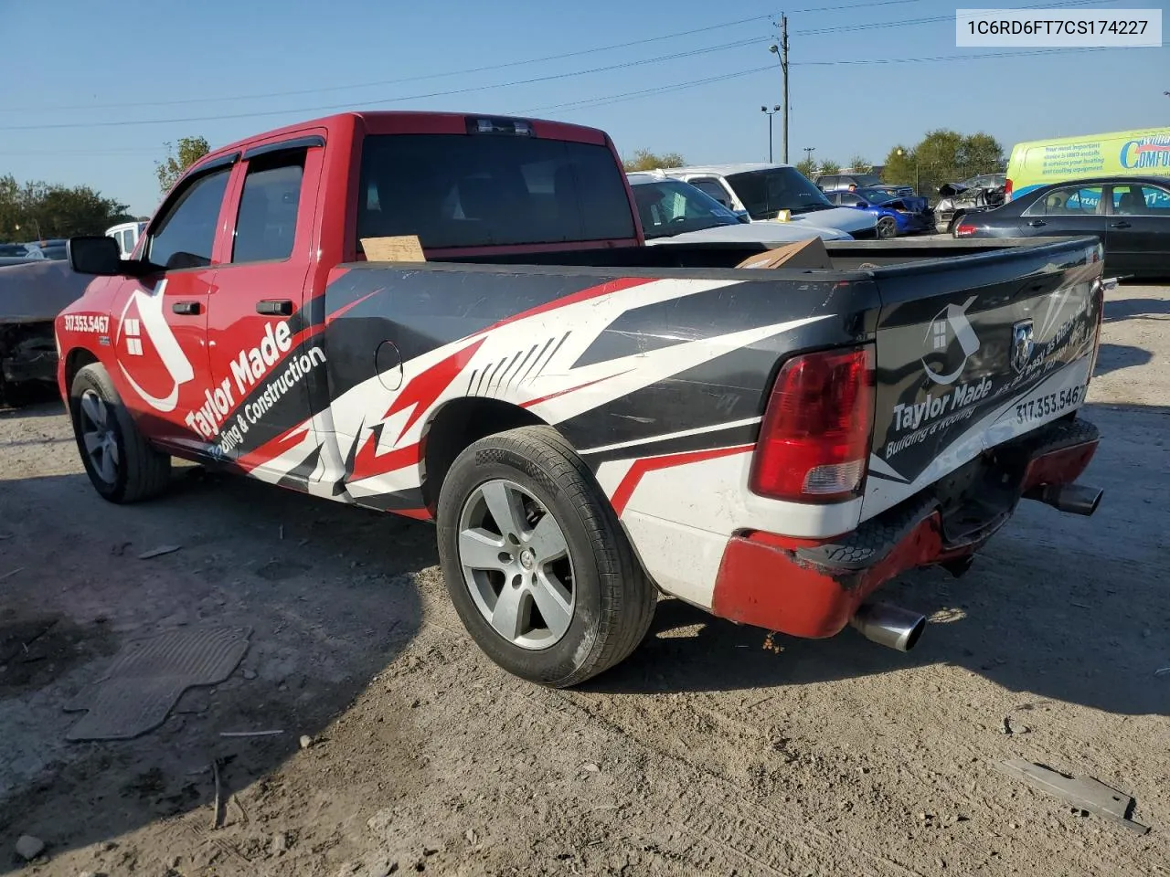 2012 Dodge Ram 1500 St VIN: 1C6RD6FT7CS174227 Lot: 74340174