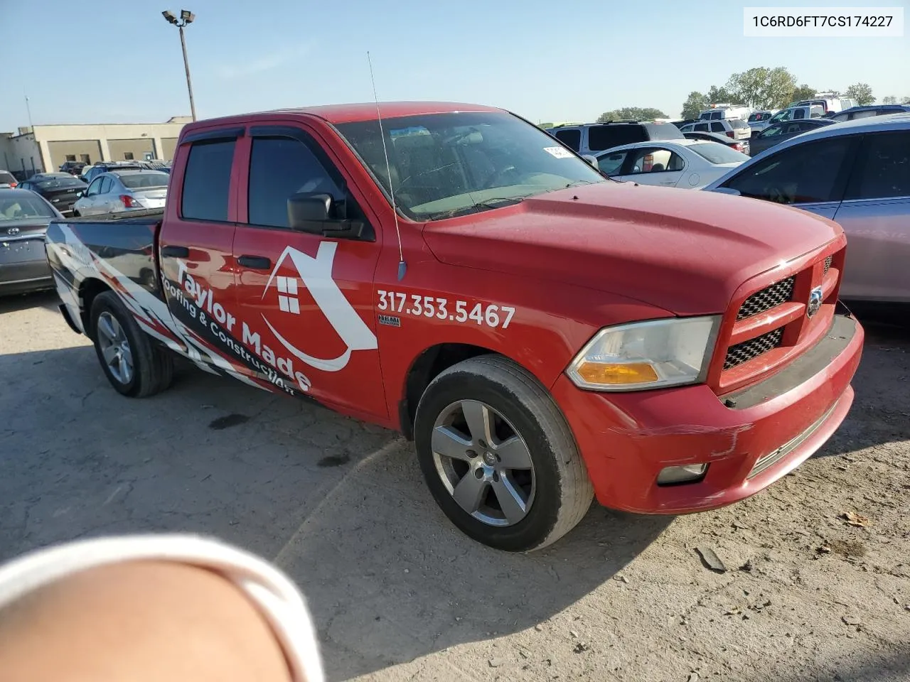 2012 Dodge Ram 1500 St VIN: 1C6RD6FT7CS174227 Lot: 74340174