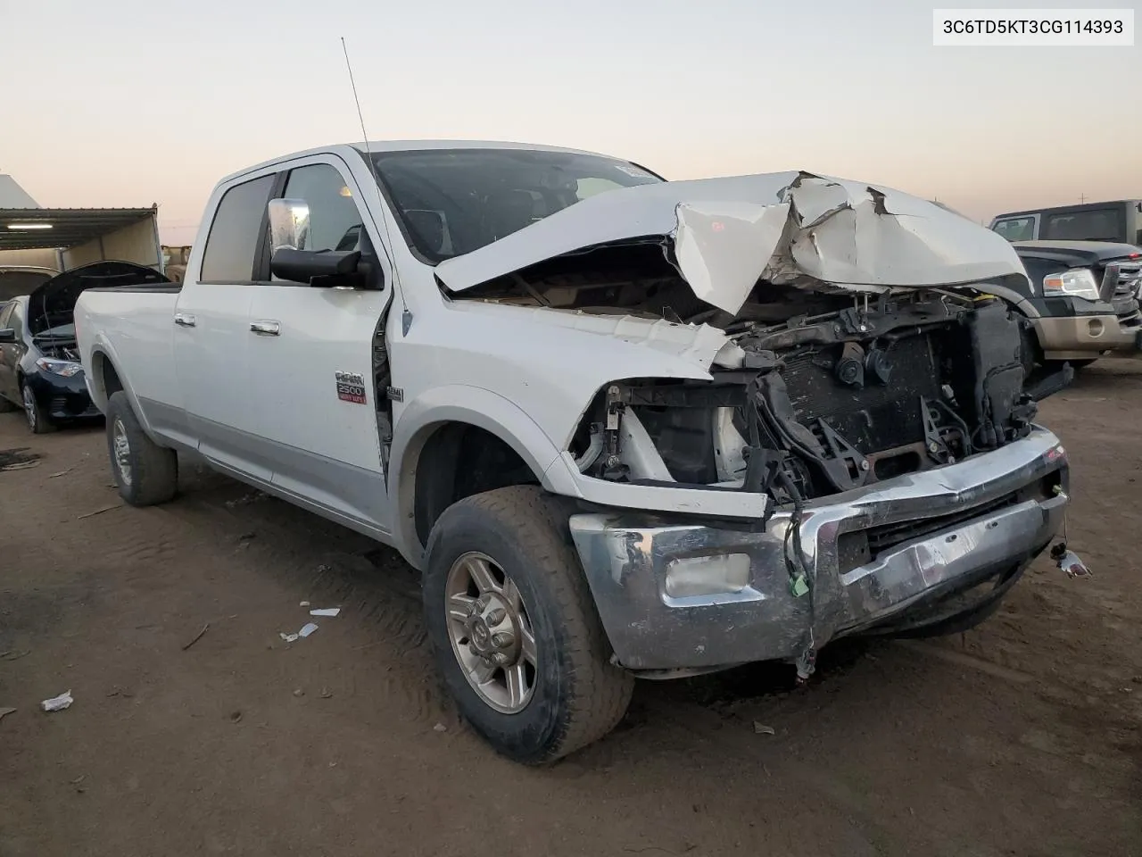 2012 Dodge Ram 2500 Laramie VIN: 3C6TD5KT3CG114393 Lot: 74381004