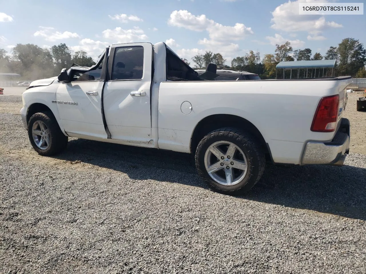 2012 Dodge Ram 1500 Slt VIN: 1C6RD7GT8CS115241 Lot: 74508814