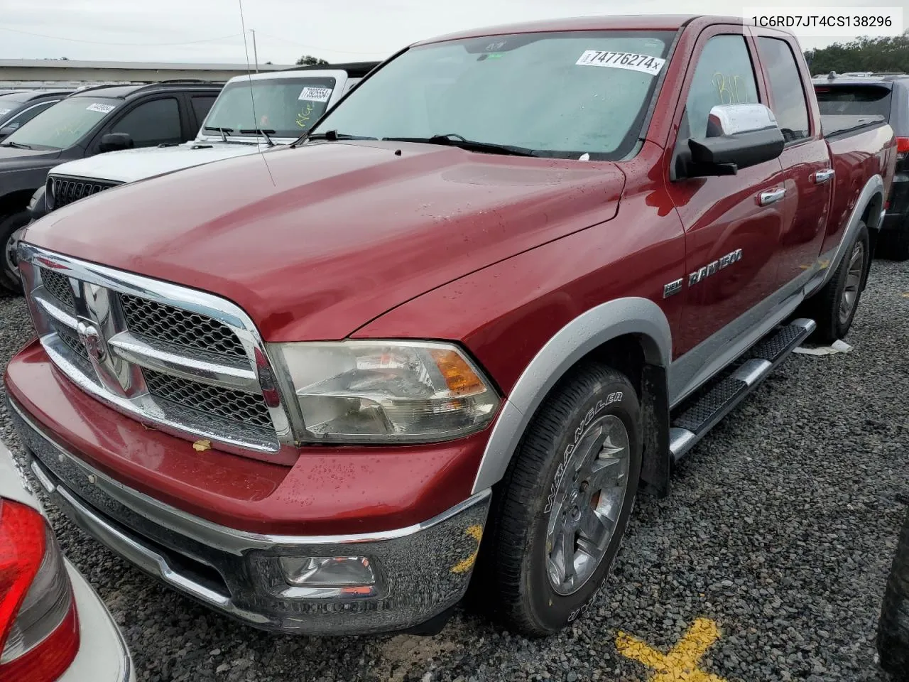 2012 Dodge Ram 1500 Laramie VIN: 1C6RD7JT4CS138296 Lot: 74776274