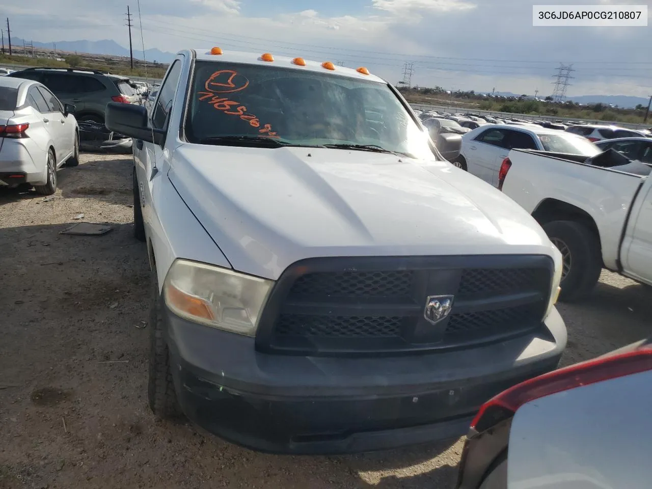 2012 Dodge Ram 1500 St VIN: 3C6JD6AP0CG210807 Lot: 74852694