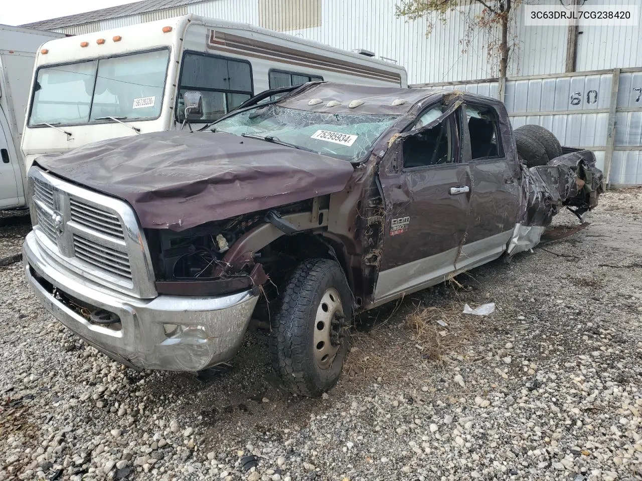 2012 Dodge Ram 3500 Laramie VIN: 3C63DRJL7CG238420 Lot: 75295934