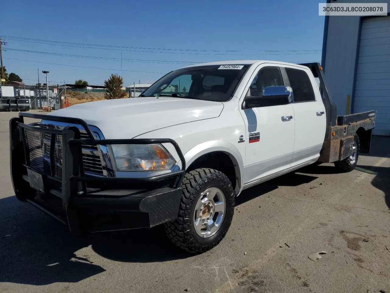 2012 Dodge Ram 3500 Laramie VIN: 3C63D3JL8CG208078 Lot: 75452964