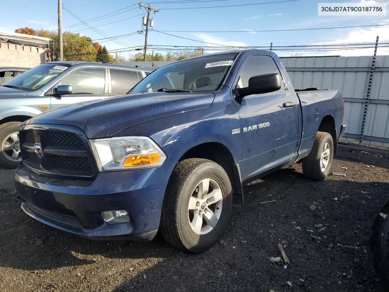 2012 Dodge Ram 1500 St VIN: 3C6JD7AT9CG187756 Lot: 75686004