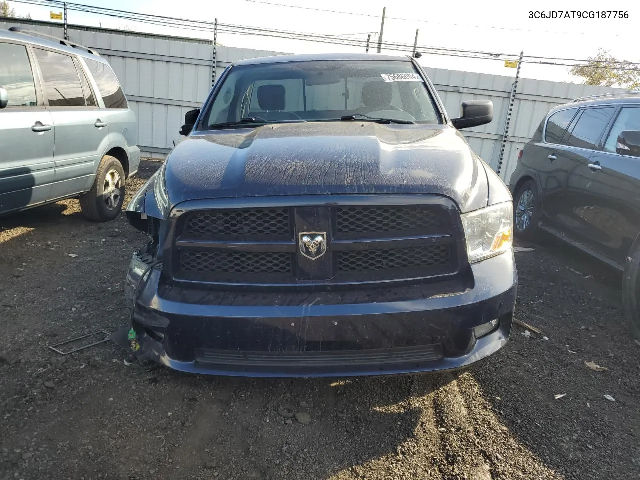 2012 Dodge Ram 1500 St VIN: 3C6JD7AT9CG187756 Lot: 75686004