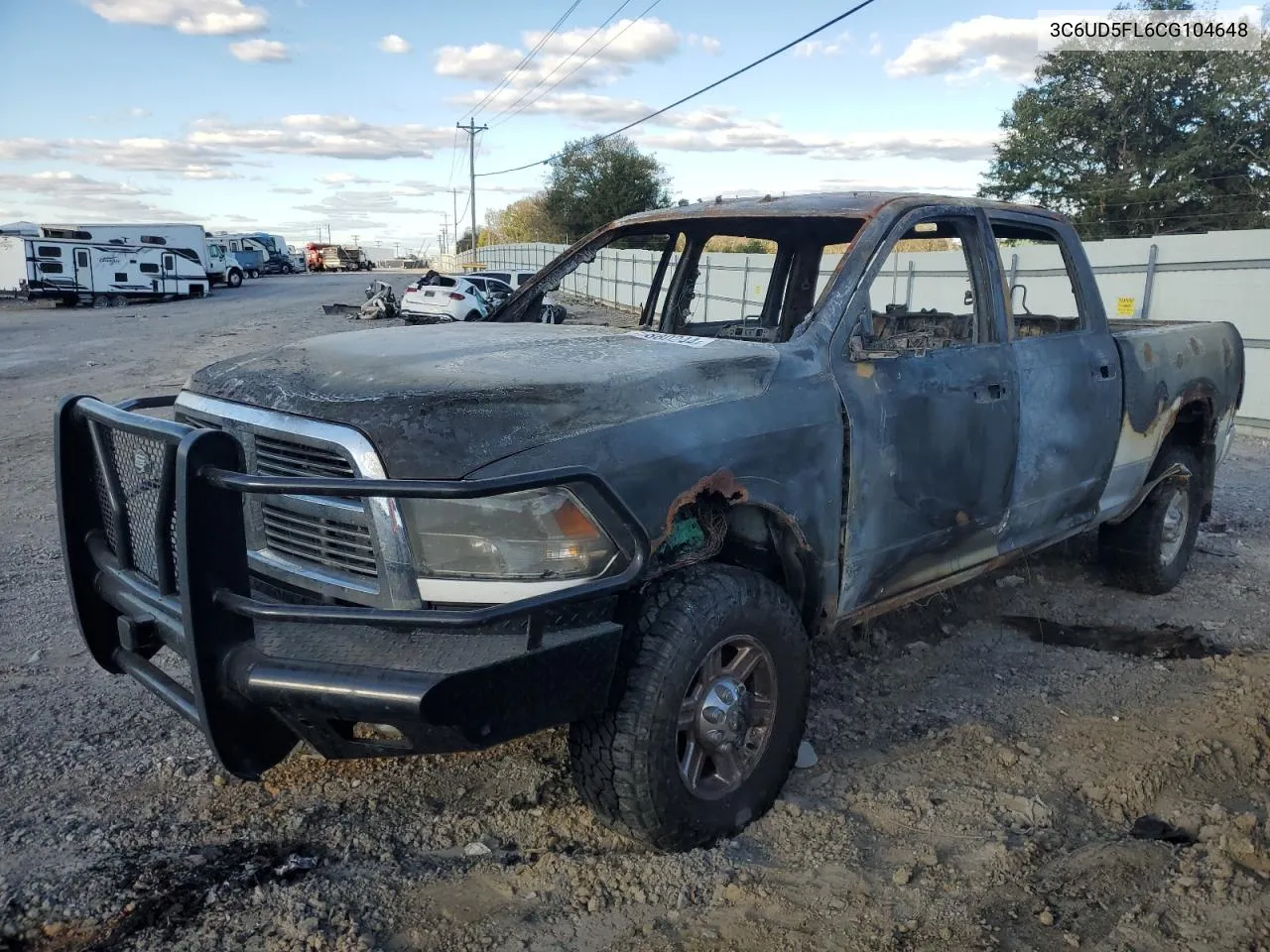 2012 Dodge Ram 2500 Laramie VIN: 3C6UD5FL6CG104648 Lot: 75880244