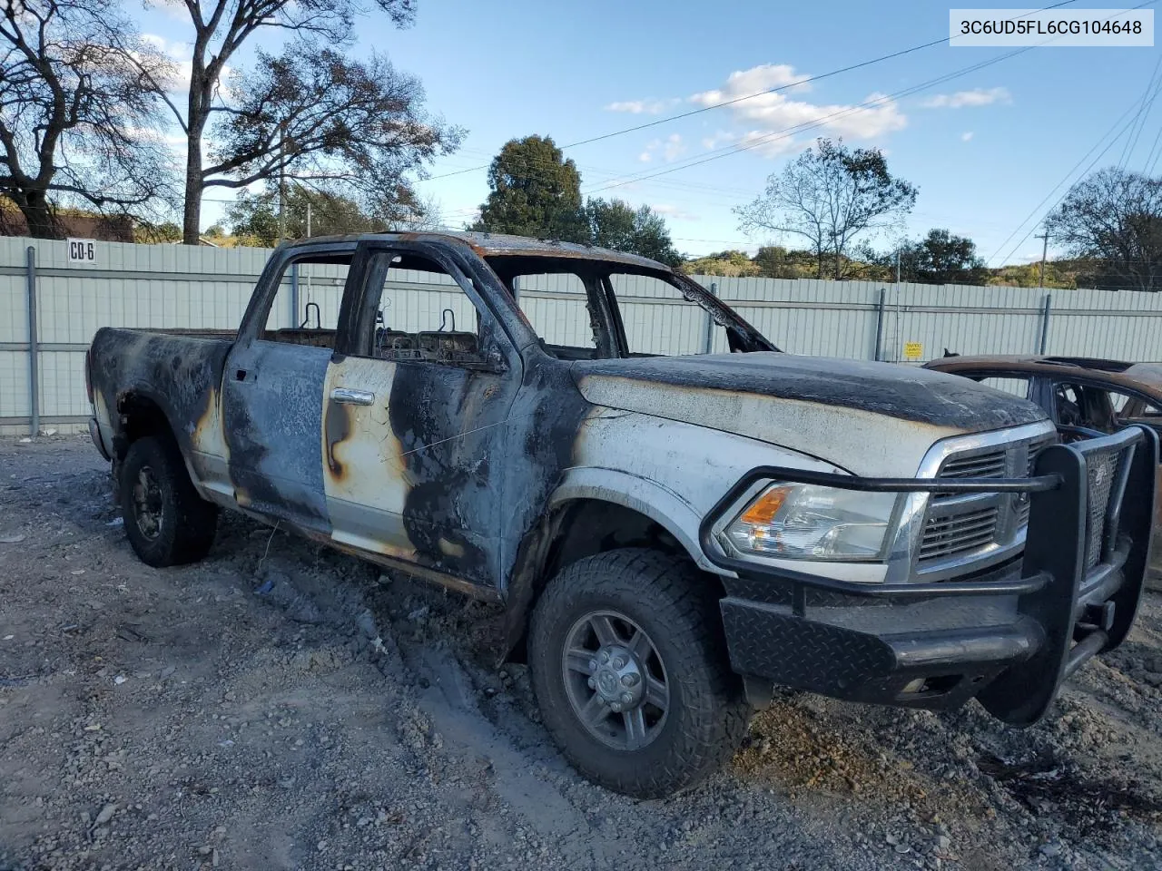 2012 Dodge Ram 2500 Laramie VIN: 3C6UD5FL6CG104648 Lot: 75880244