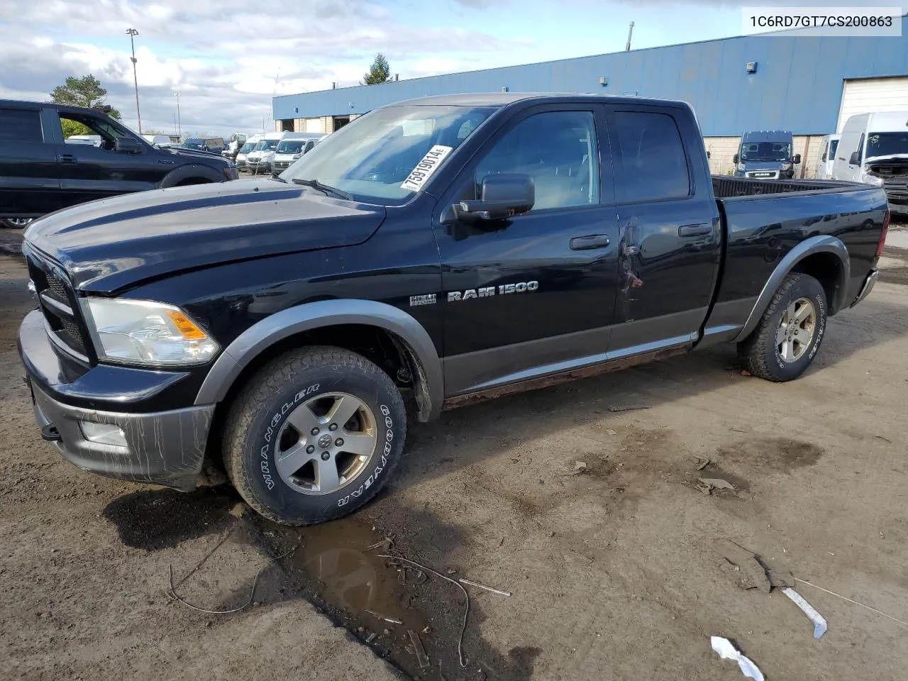 2012 Dodge Ram 1500 Slt VIN: 1C6RD7GT7CS200863 Lot: 75919014