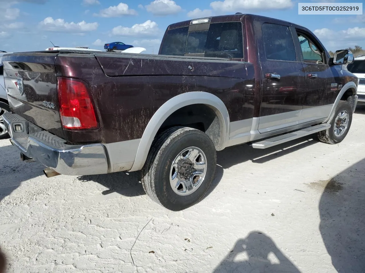 2012 Dodge Ram 2500 Laramie VIN: 3C6TD5FT0CG252919 Lot: 76203704