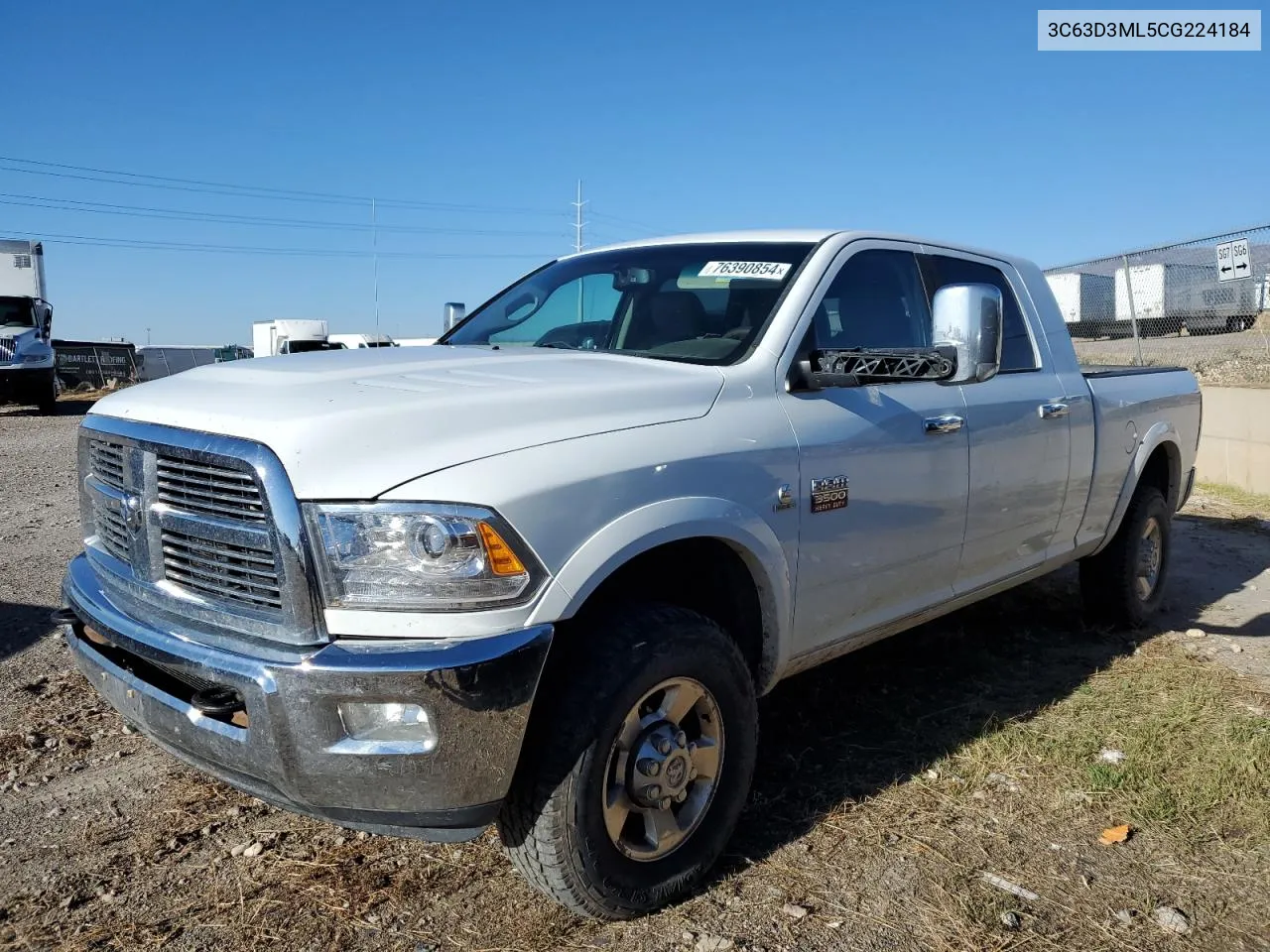 2012 Dodge Ram 3500 Laramie VIN: 3C63D3ML5CG224184 Lot: 76390854