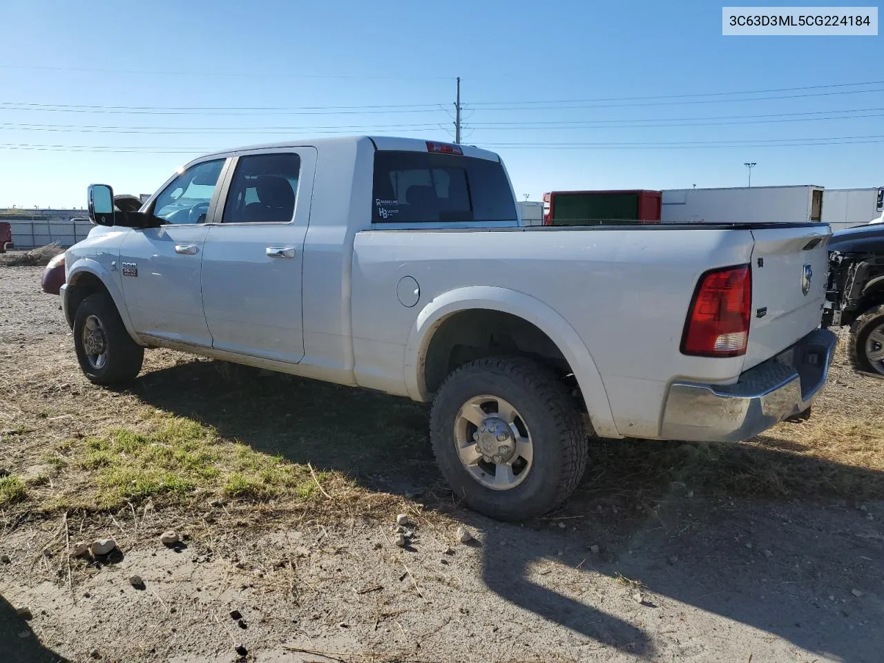 2012 Dodge Ram 3500 Laramie VIN: 3C63D3ML5CG224184 Lot: 76390854