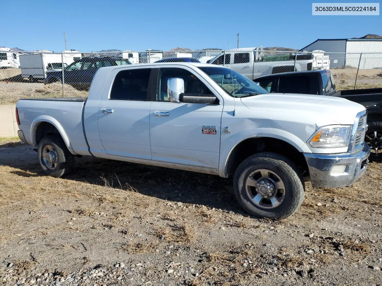 2012 Dodge Ram 3500 Laramie VIN: 3C63D3ML5CG224184 Lot: 76390854