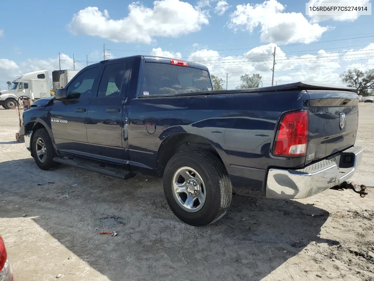 2012 Dodge Ram 1500 St VIN: 1C6RD6FP7CS274914 Lot: 76687574