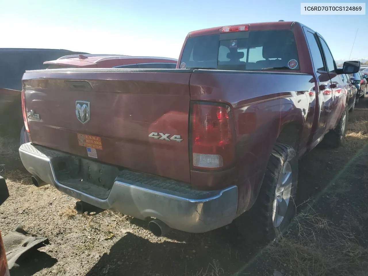 2012 Dodge Ram 1500 Slt VIN: 1C6RD7GT0CS124869 Lot: 76922734