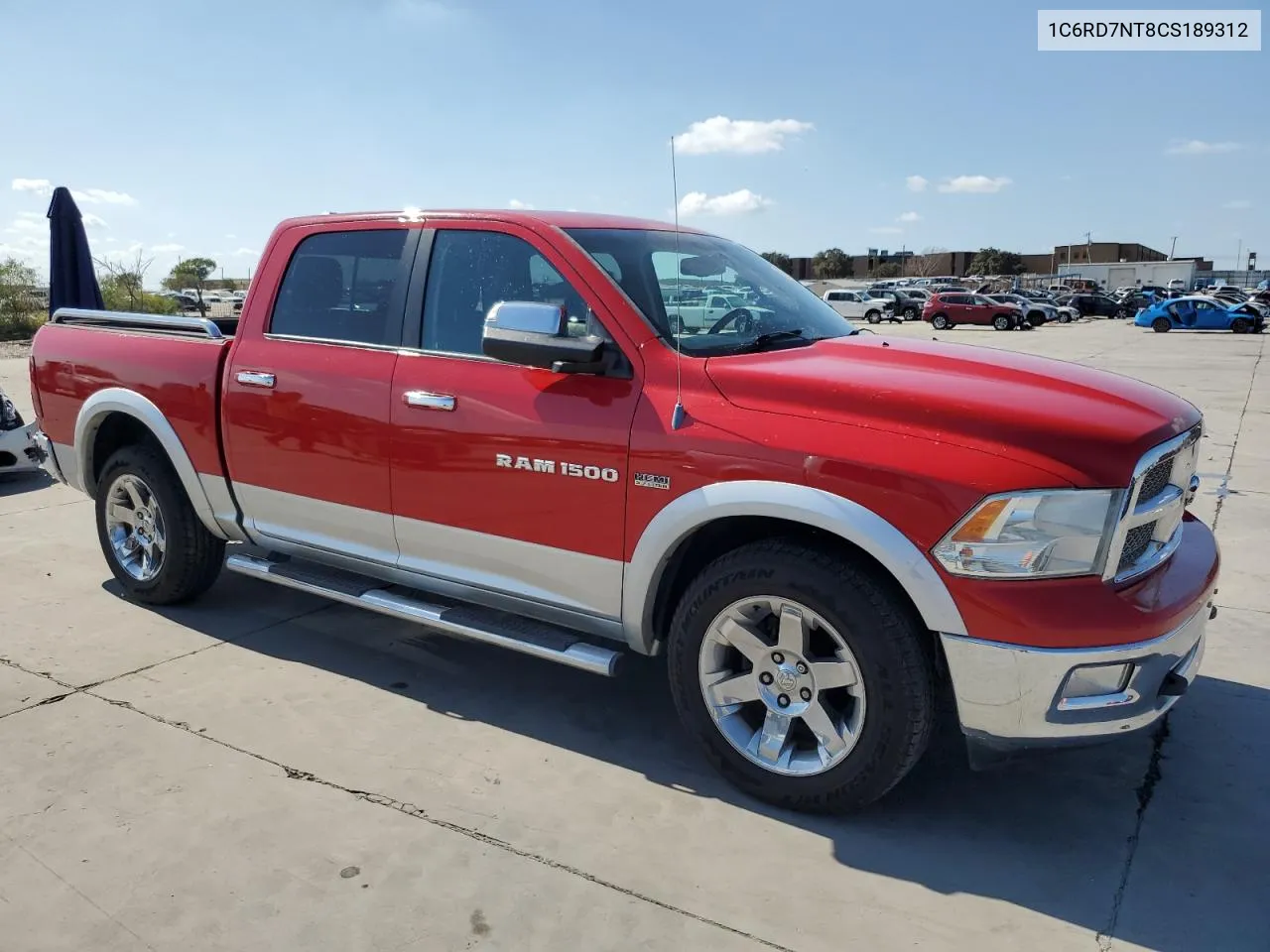 2012 Dodge Ram 1500 Laramie VIN: 1C6RD7NT8CS189312 Lot: 77103794