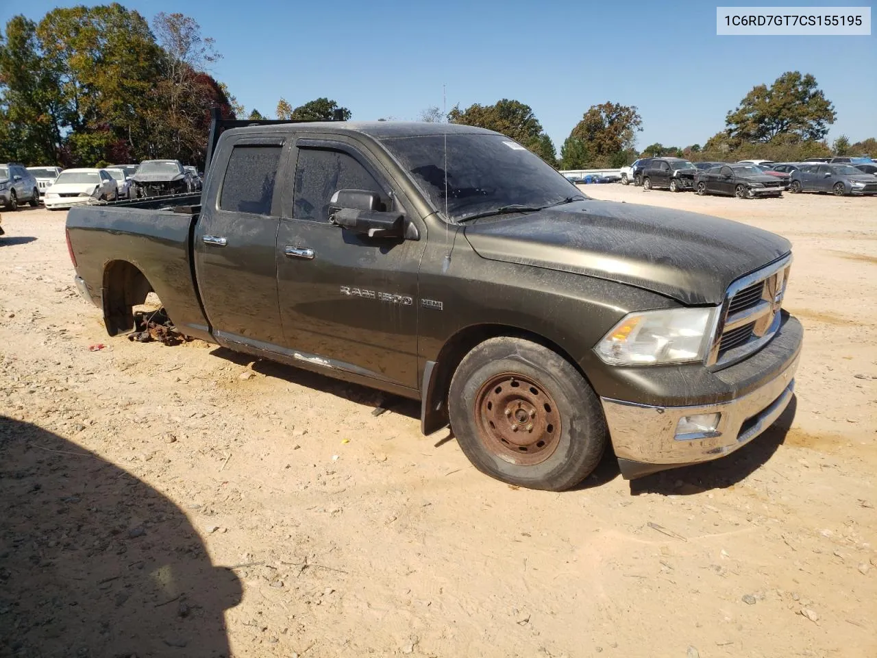 2012 Dodge Ram 1500 Slt VIN: 1C6RD7GT7CS155195 Lot: 77563654