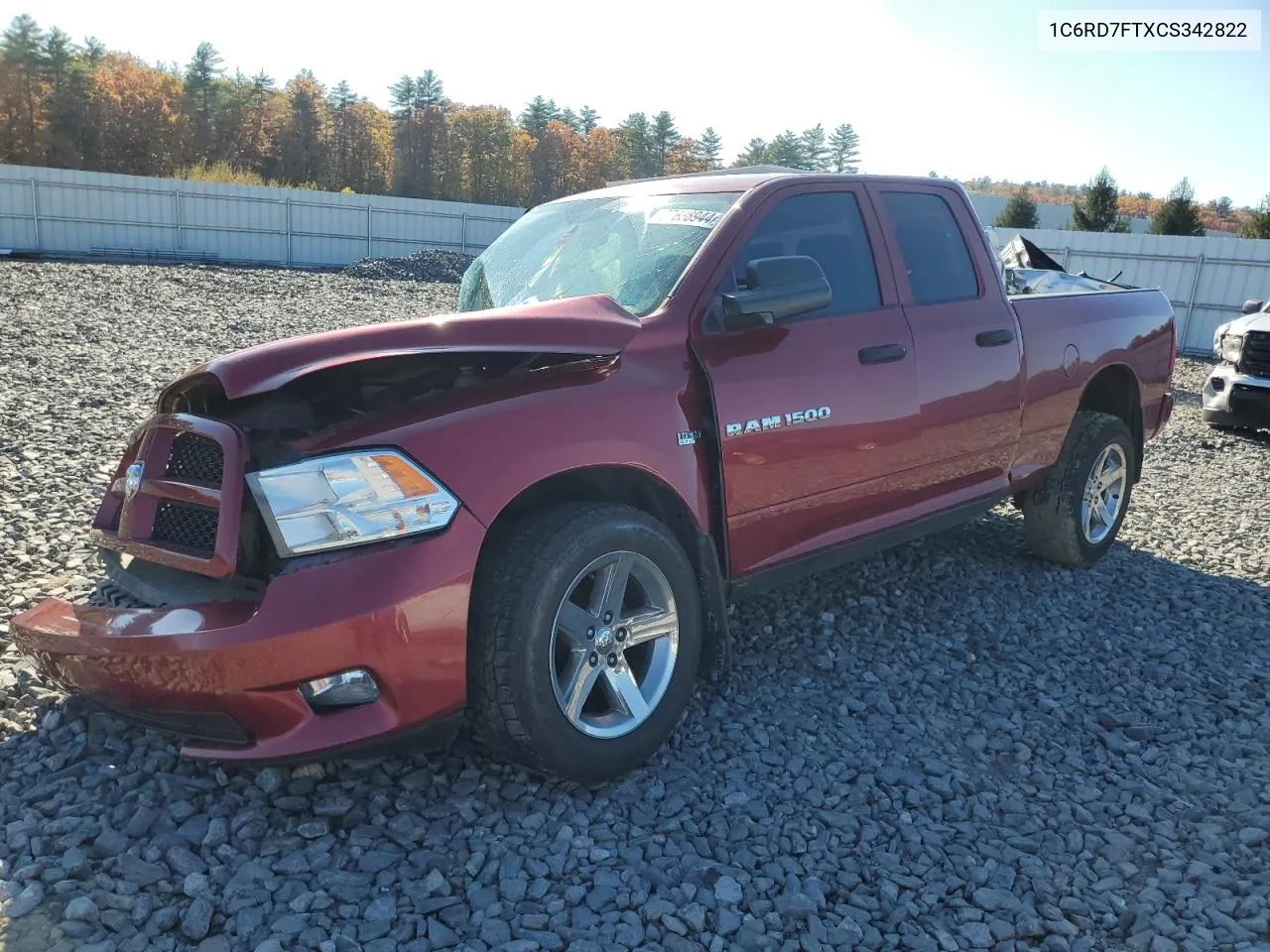 2012 Dodge Ram 1500 St VIN: 1C6RD7FTXCS342822 Lot: 77638944