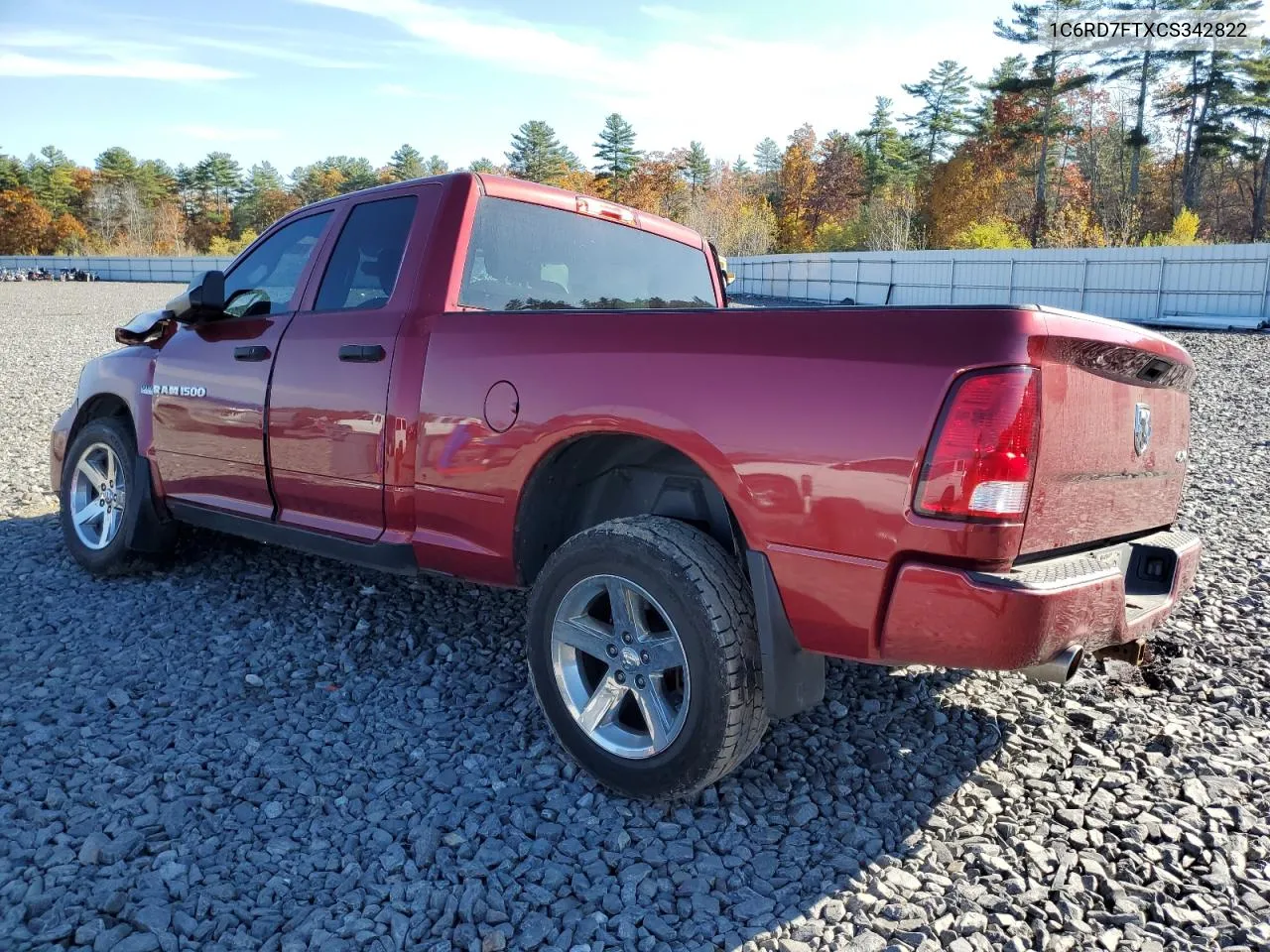 2012 Dodge Ram 1500 St VIN: 1C6RD7FTXCS342822 Lot: 77638944