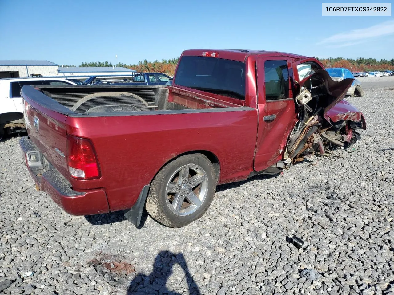 2012 Dodge Ram 1500 St VIN: 1C6RD7FTXCS342822 Lot: 77638944