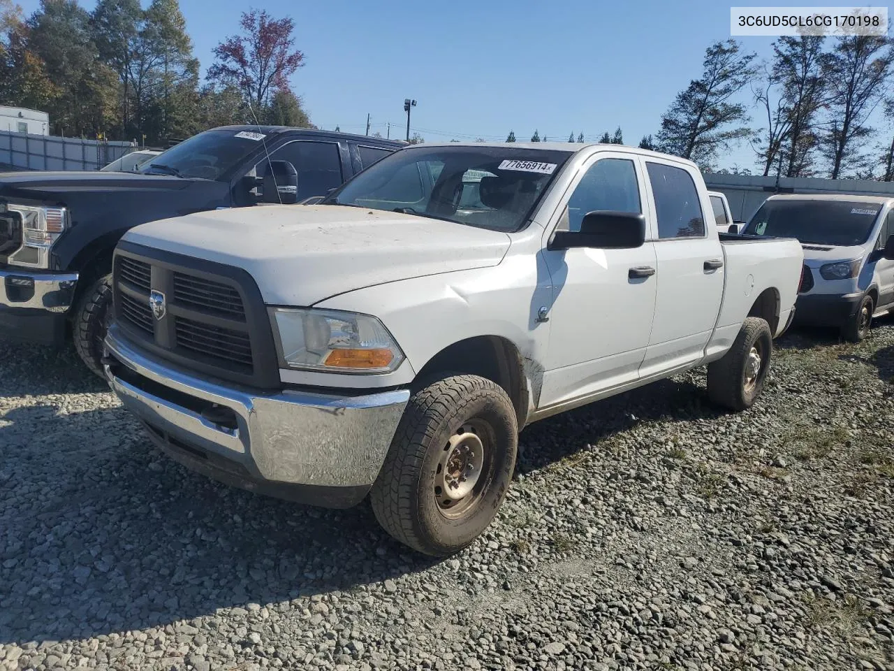 2012 Dodge Ram 2500 St VIN: 3C6UD5CL6CG170198 Lot: 77656914