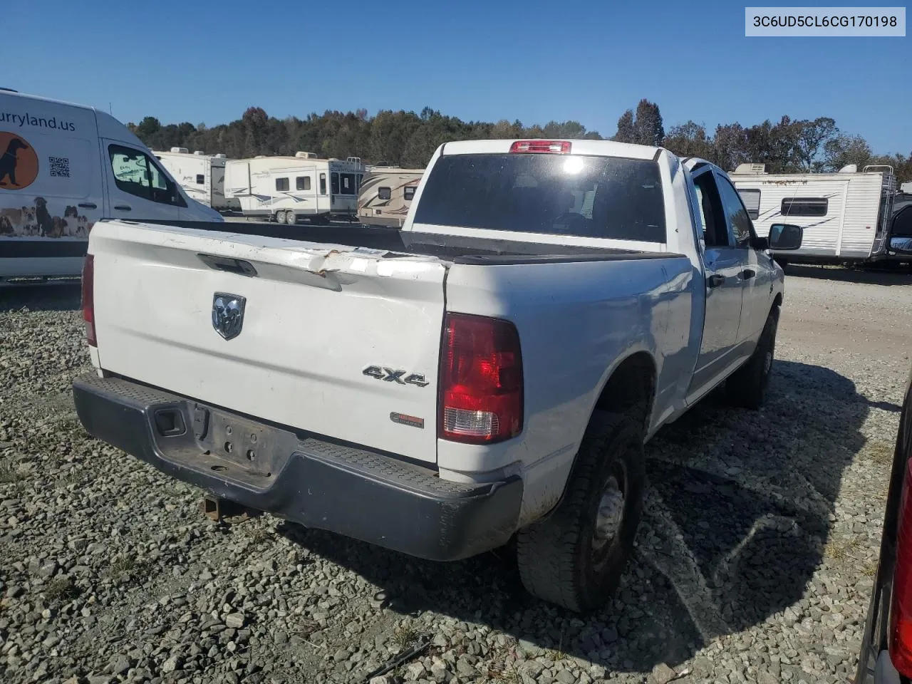 2012 Dodge Ram 2500 St VIN: 3C6UD5CL6CG170198 Lot: 77656914