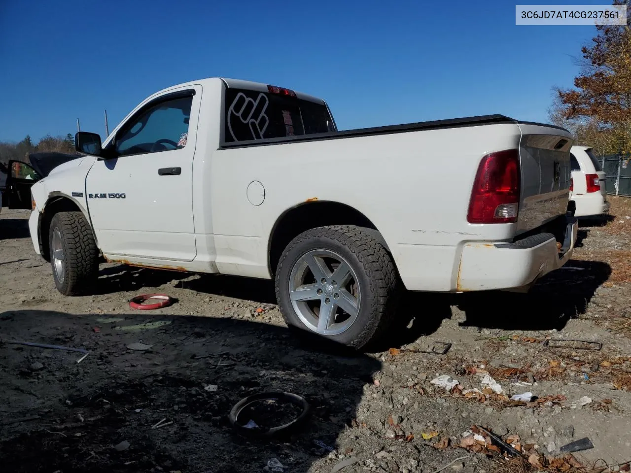 2012 Dodge Ram 1500 St VIN: 3C6JD7AT4CG237561 Lot: 77802814