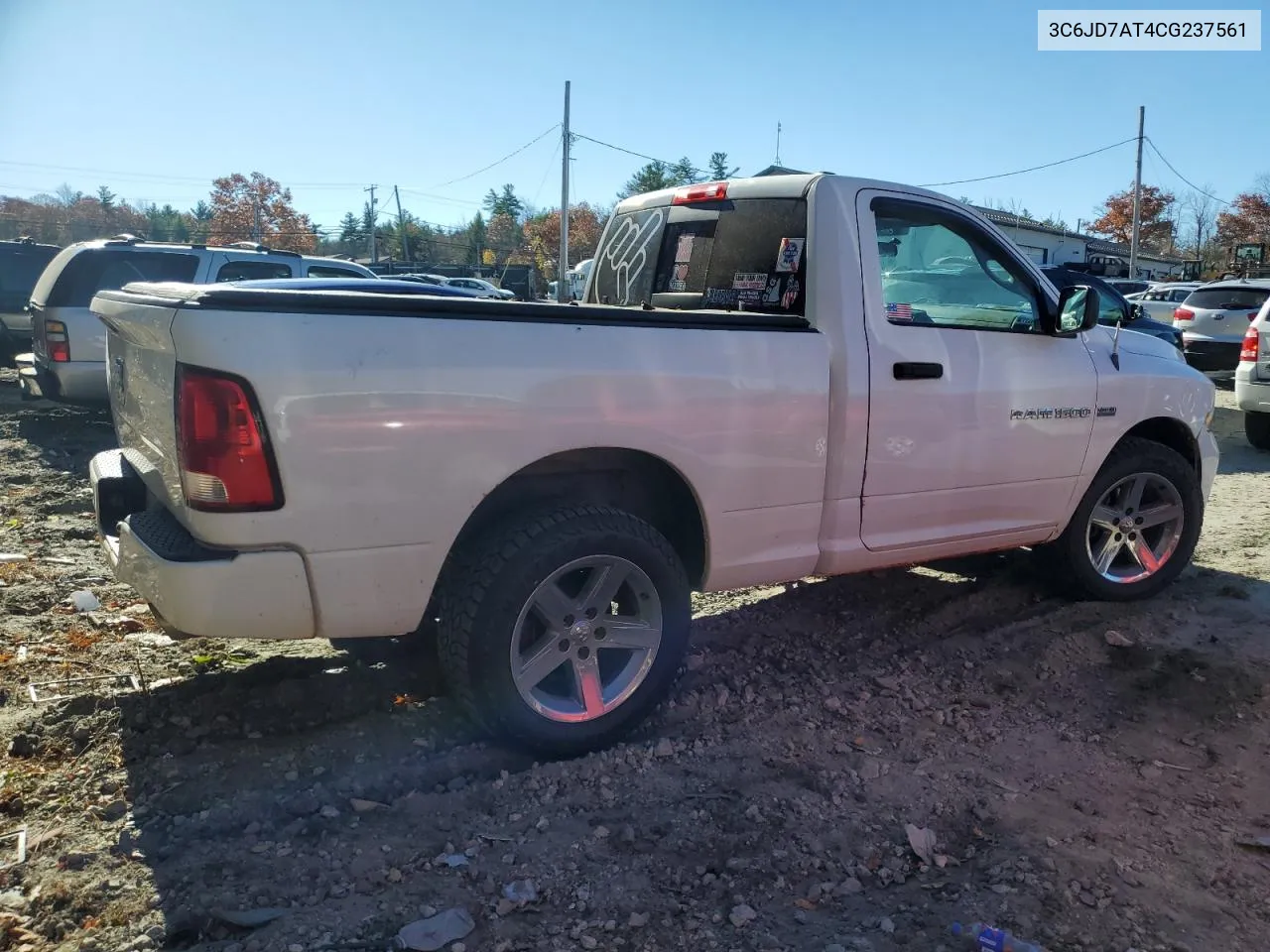 2012 Dodge Ram 1500 St VIN: 3C6JD7AT4CG237561 Lot: 77802814