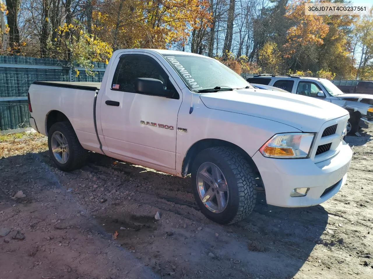 2012 Dodge Ram 1500 St VIN: 3C6JD7AT4CG237561 Lot: 77802814