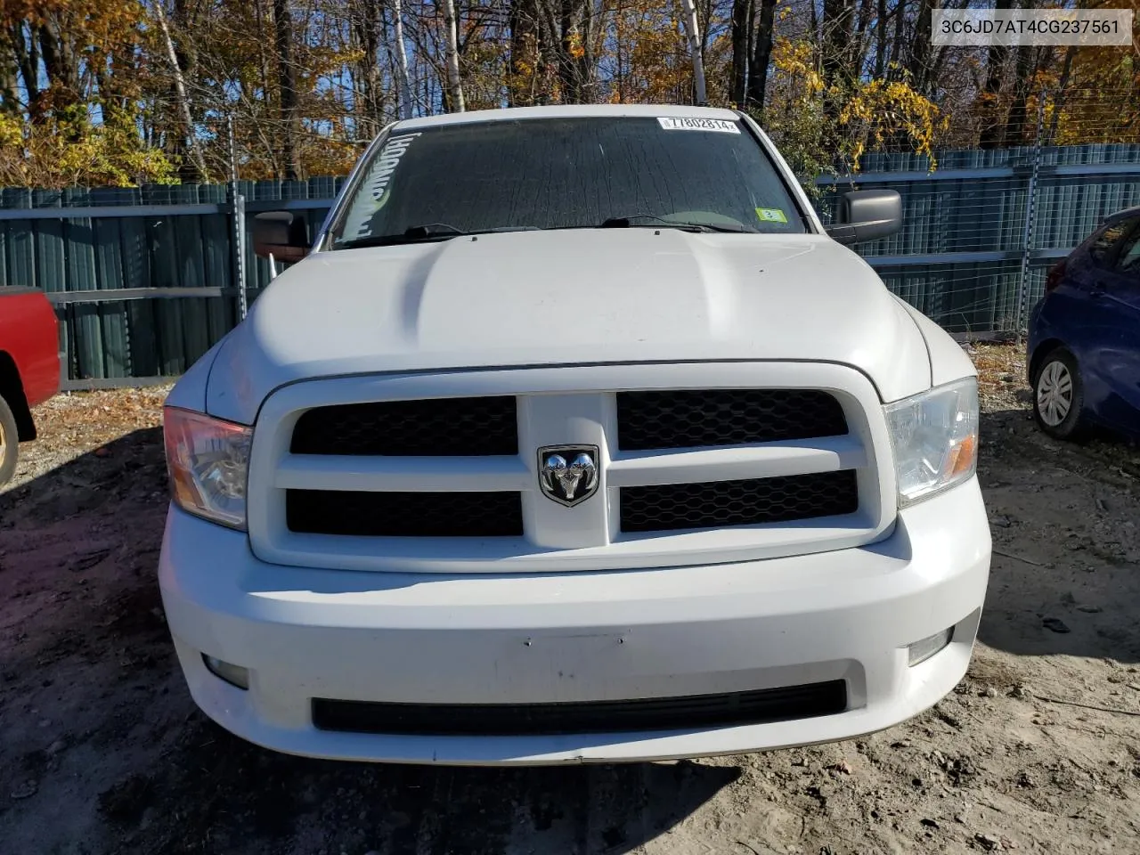 2012 Dodge Ram 1500 St VIN: 3C6JD7AT4CG237561 Lot: 77802814