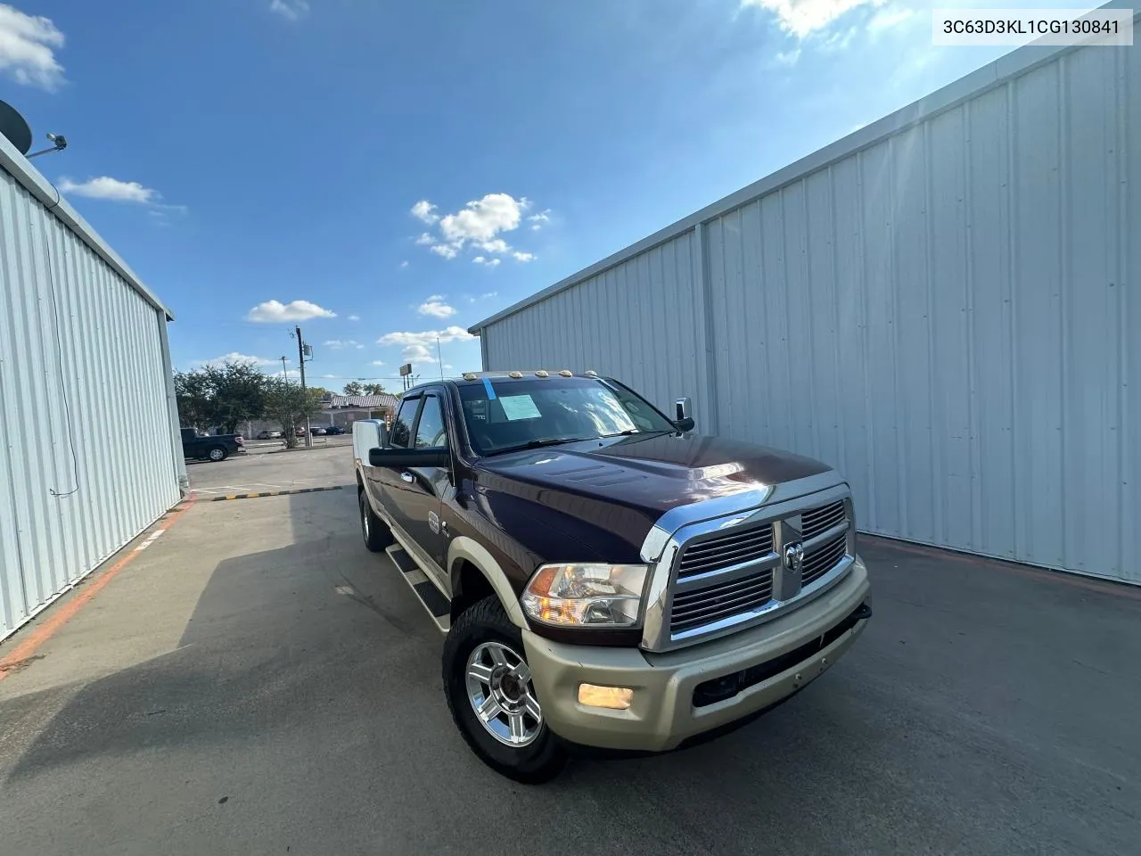 2012 Dodge Ram 3500 Longhorn VIN: 3C63D3KL1CG130841 Lot: 77960424