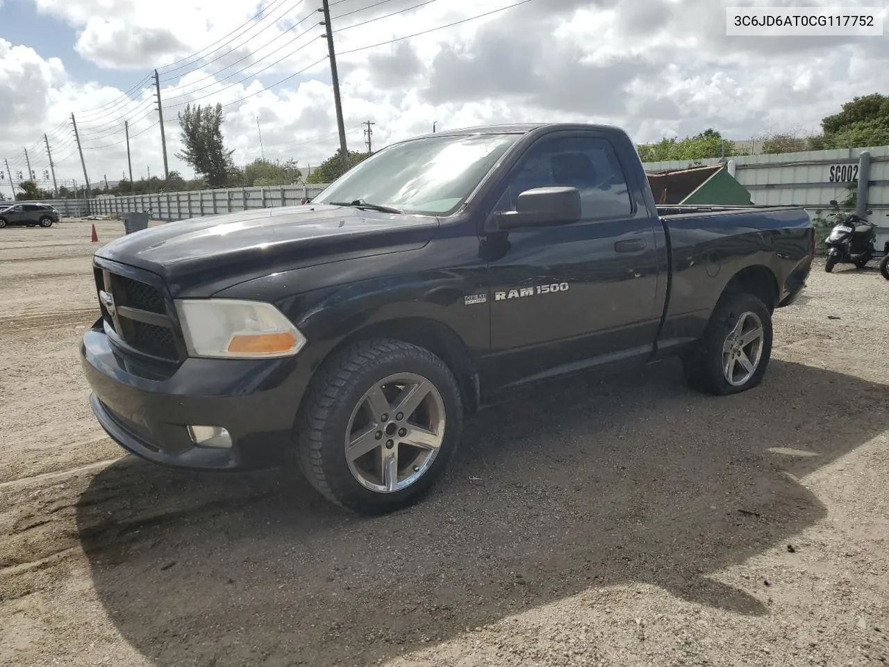 2012 Dodge Ram 1500 St VIN: 3C6JD6AT0CG117752 Lot: 78037294