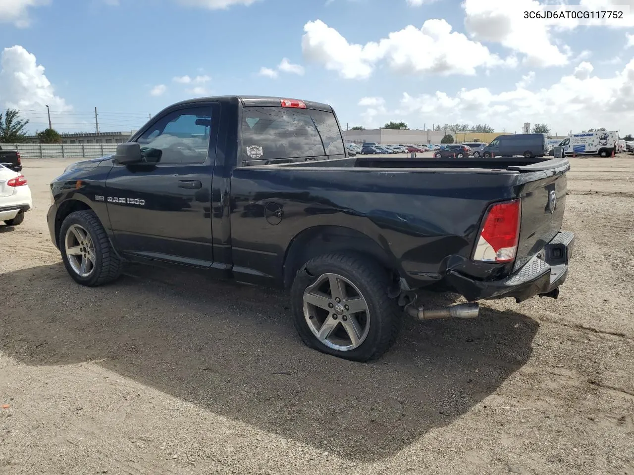 2012 Dodge Ram 1500 St VIN: 3C6JD6AT0CG117752 Lot: 78037294