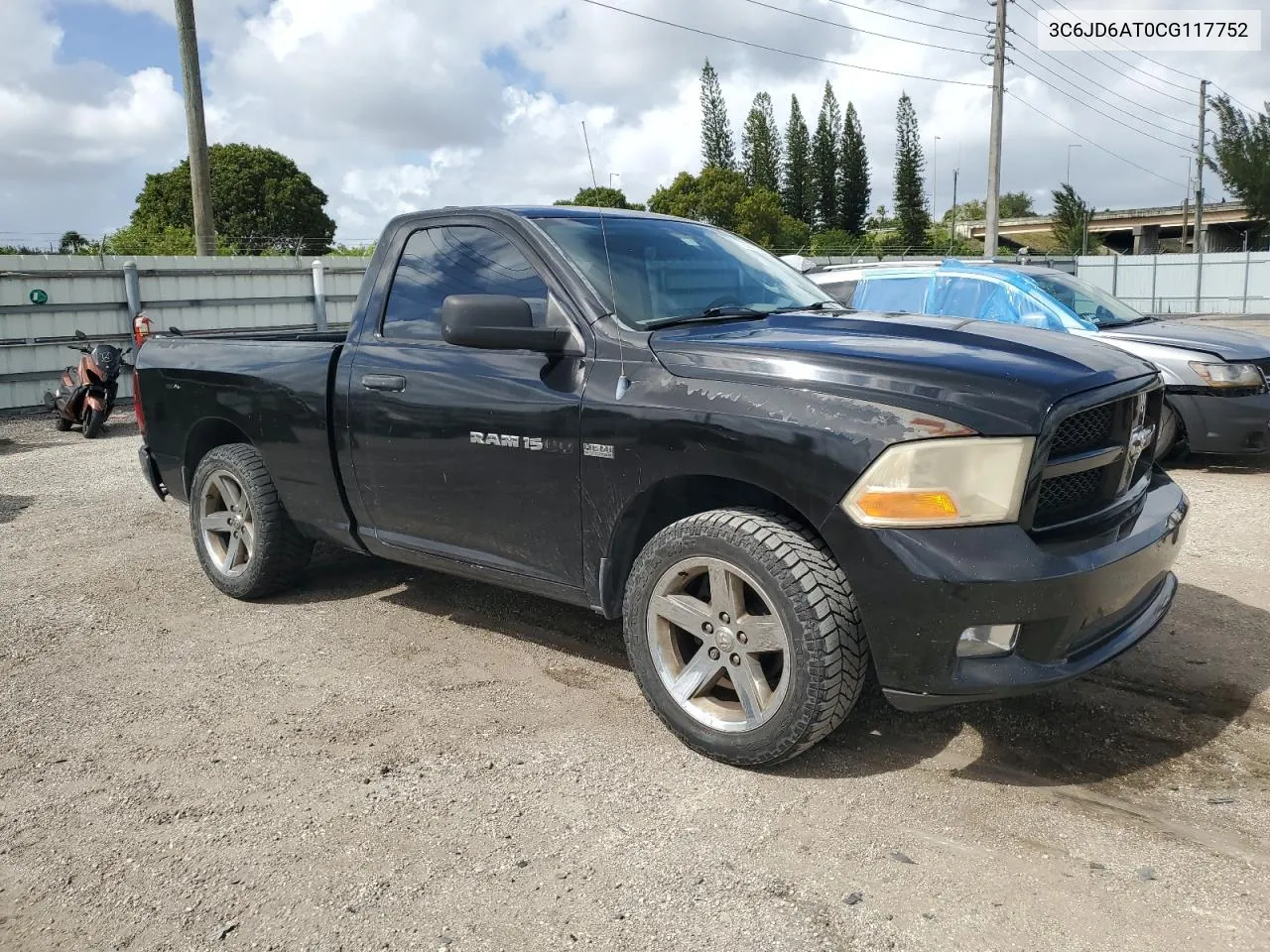 2012 Dodge Ram 1500 St VIN: 3C6JD6AT0CG117752 Lot: 78037294