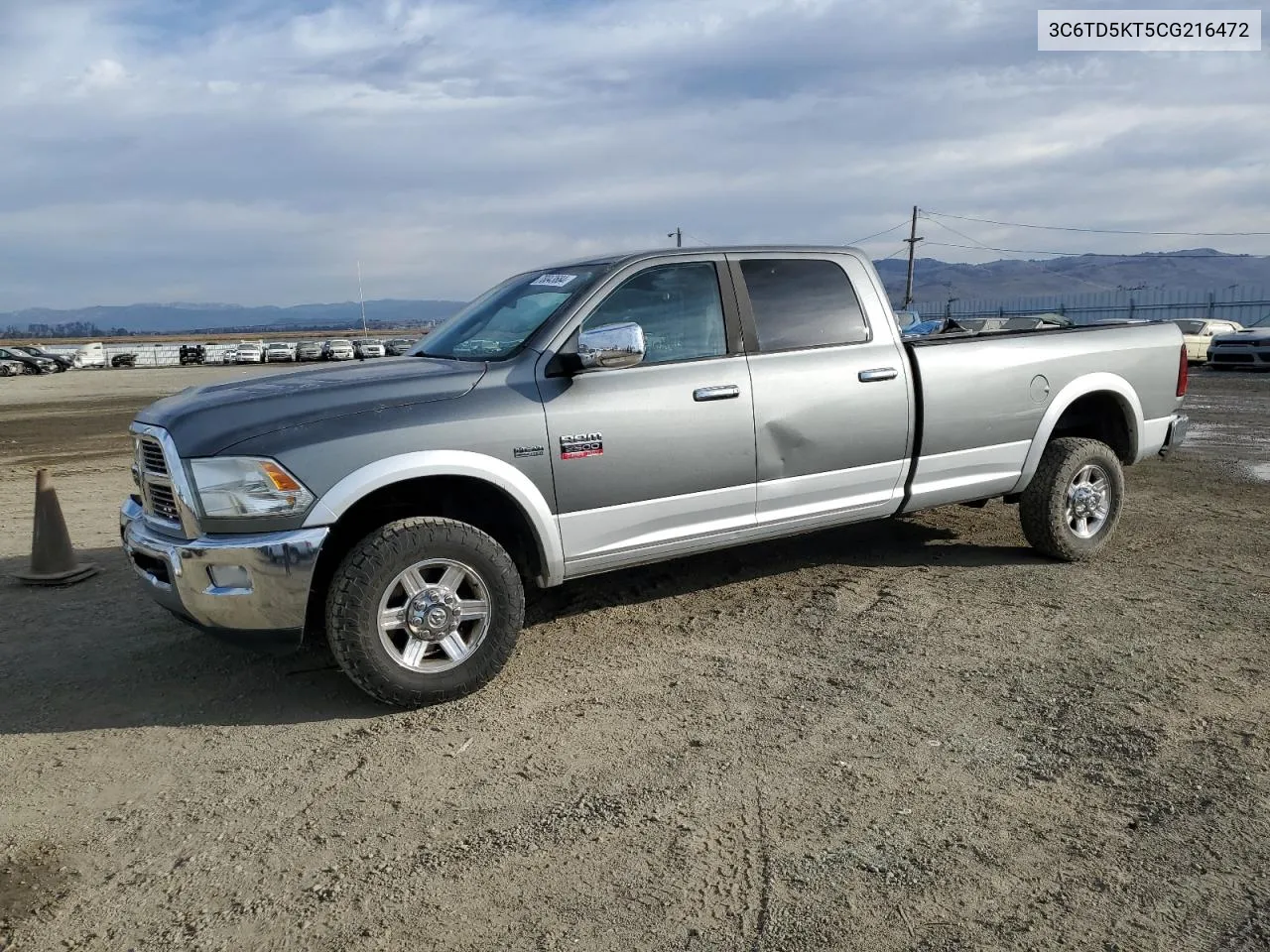 2012 Dodge Ram 2500 Laramie VIN: 3C6TD5KT5CG216472 Lot: 78043684