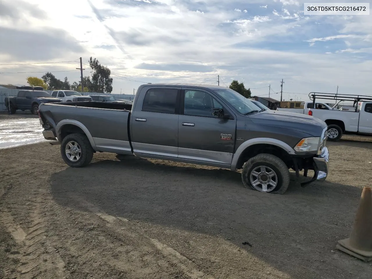 2012 Dodge Ram 2500 Laramie VIN: 3C6TD5KT5CG216472 Lot: 78043684