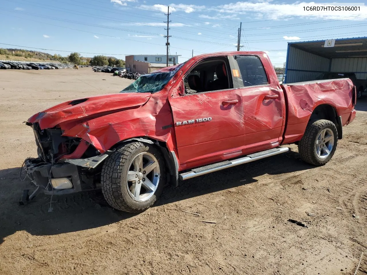 2012 Dodge Ram 1500 Sport VIN: 1C6RD7HT0CS106001 Lot: 78299714