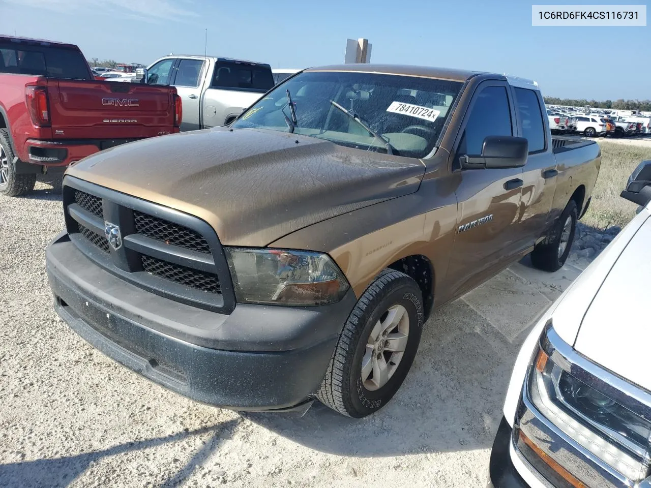 2012 Dodge Ram 1500 St VIN: 1C6RD6FK4CS116731 Lot: 78410724