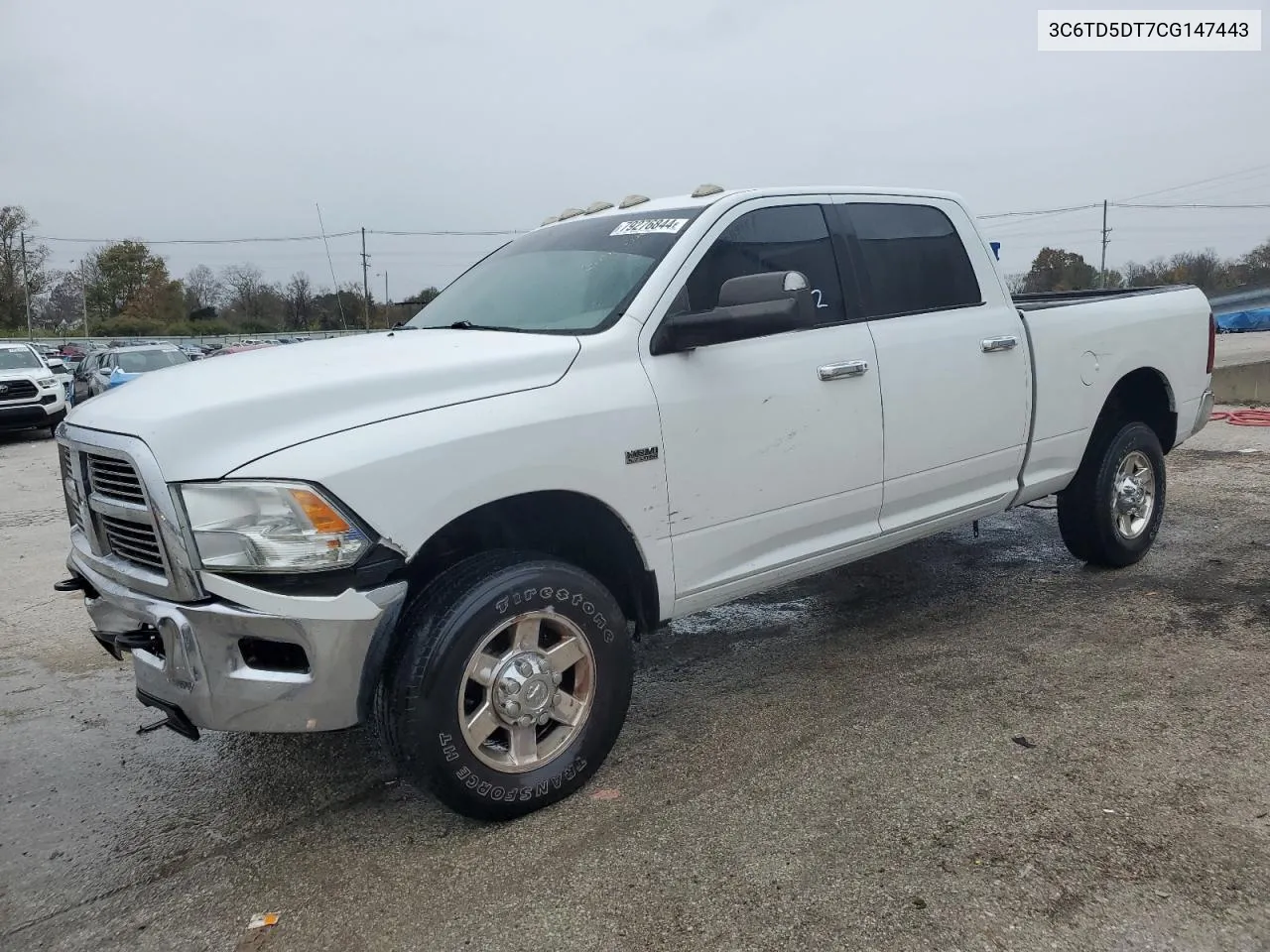 2012 Dodge Ram 2500 Slt VIN: 3C6TD5DT7CG147443 Lot: 79276844