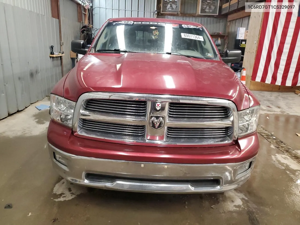 2012 Dodge Ram 1500 Slt VIN: 1C6RD7GT1CS329097 Lot: 80071364