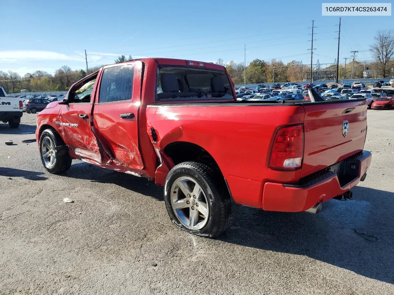 2012 Dodge Ram 1500 St VIN: 1C6RD7KT4CS263474 Lot: 80203374