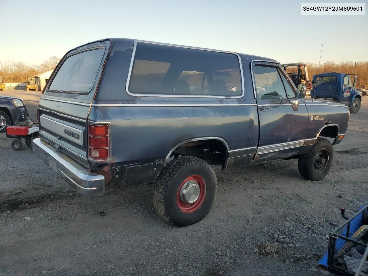 1988 Dodge Ramcharger Aw-100 VIN: 3B4GW12Y2JM809601 Lot: 80219704