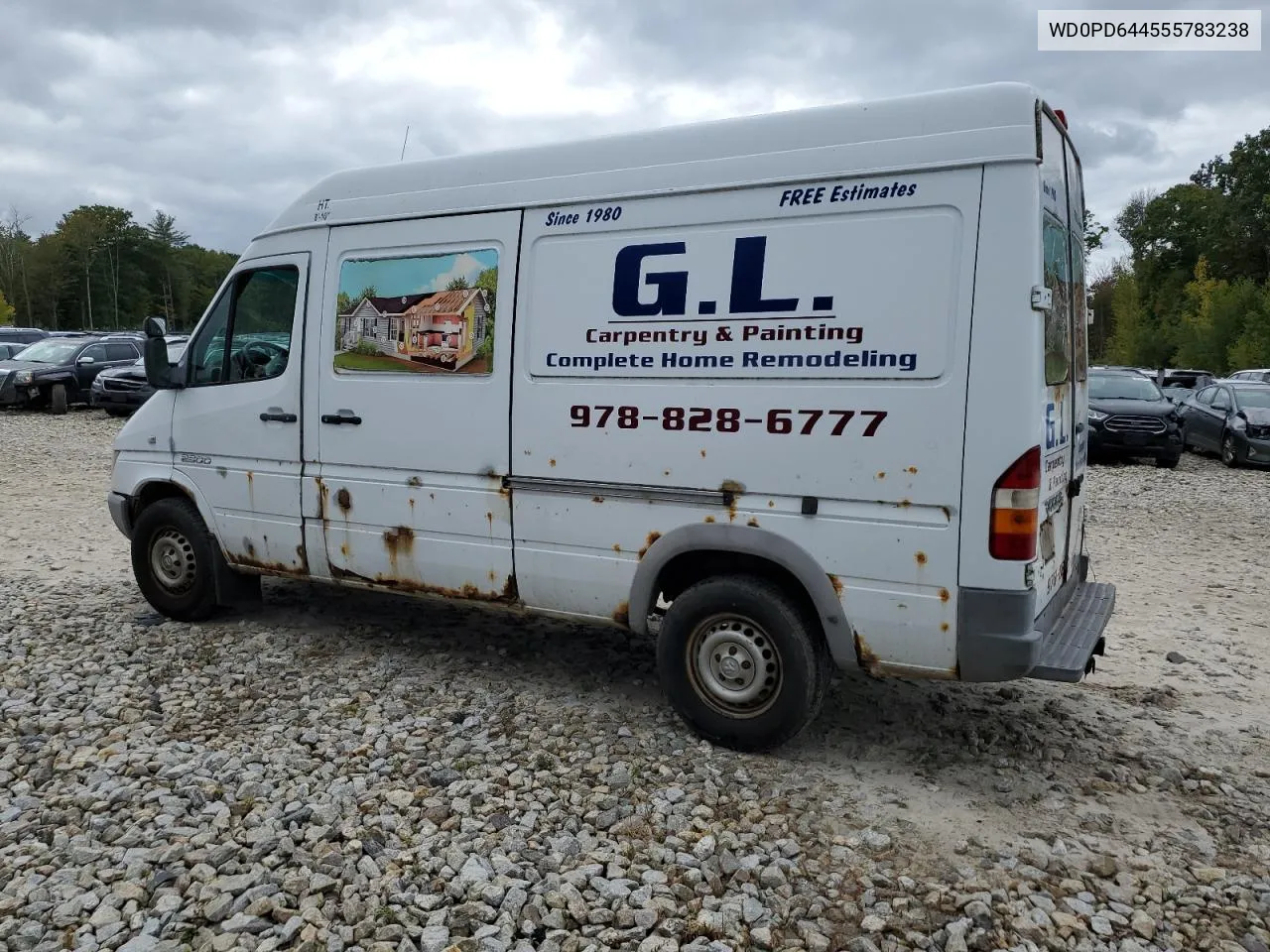 2005 Dodge Sprinter 2500 VIN: WD0PD644555783238 Lot: 72400334