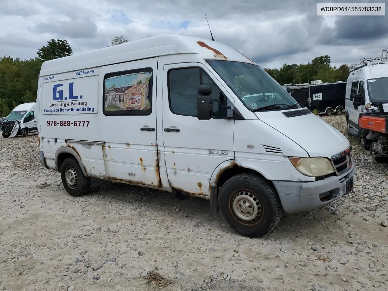 2005 Dodge Sprinter 2500 VIN: WD0PD644555783238 Lot: 72400334