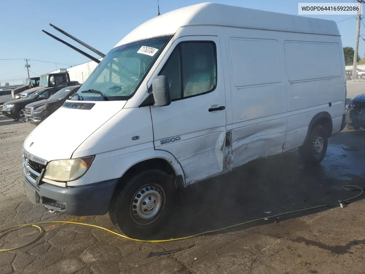 2006 Dodge Sprinter 2500 VIN: WD0PD644165922086 Lot: 71763704