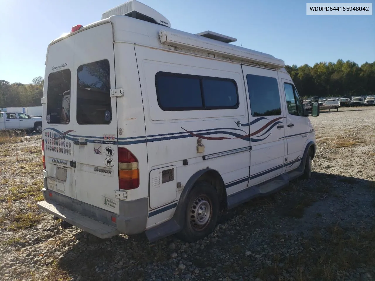 2006 Dodge Sprinter 2500 VIN: WD0PD644165948042 Lot: 75056054